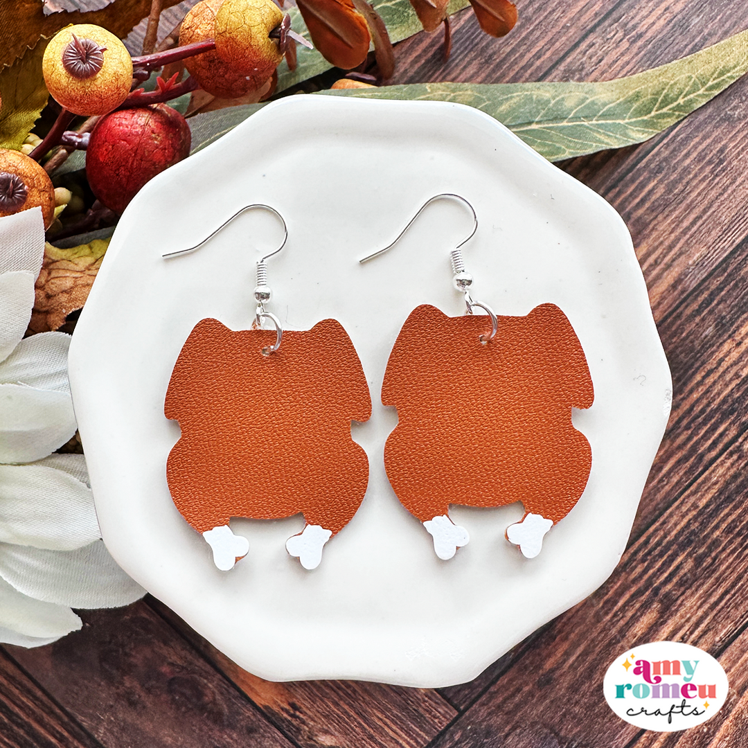 Thanksgiving Turkey Dinner Earrings SVG