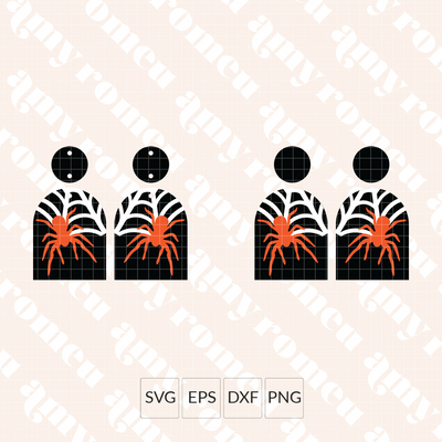 Arched Spiderweb Earrings SVG