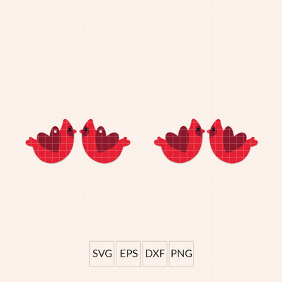 Cardinal Earrings SVG