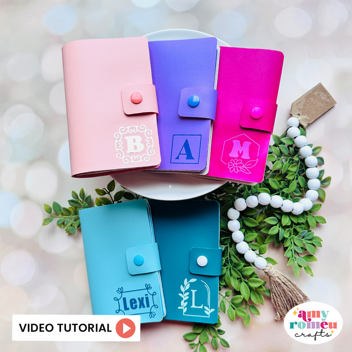 Personalized Faux Leather Notebook Cover SVG & Video Tutorial