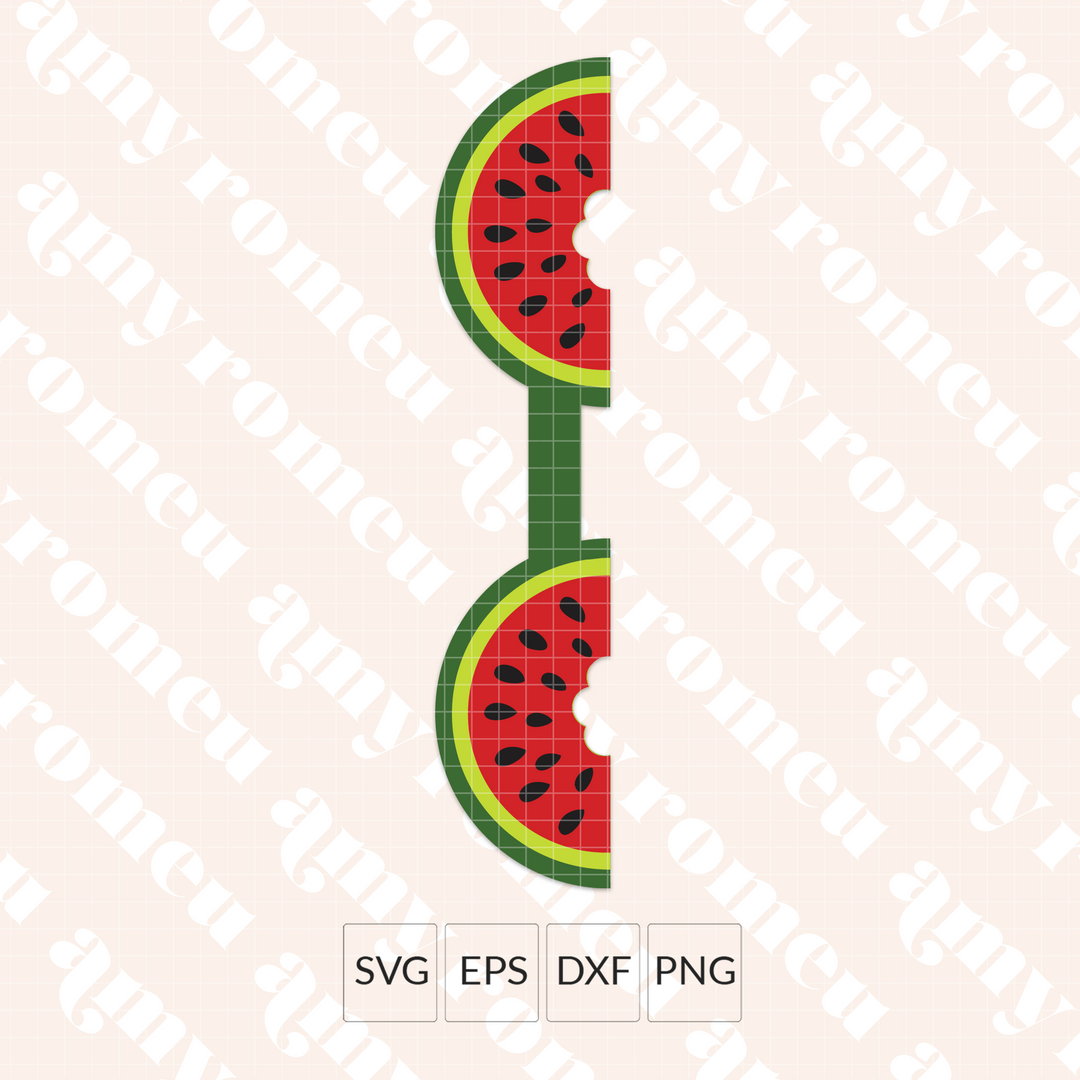 Watermelon Faux Leather Keychain SVG