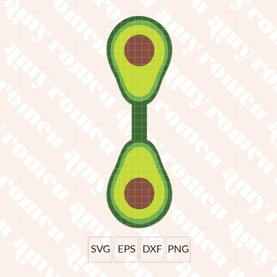 Avocado Keychain SVG