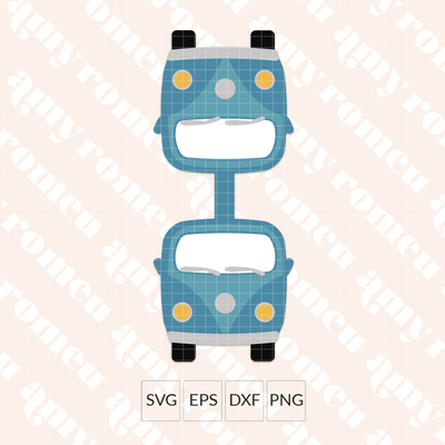 Summer Van Keychain SVG