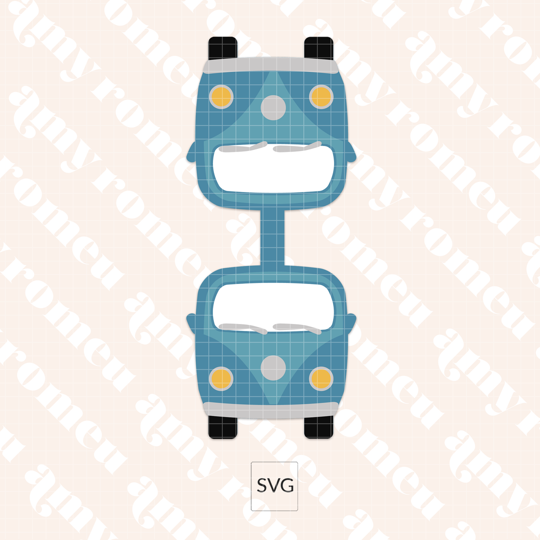 Summer Van Faux Leather Keychain SVG with Video Tutorial