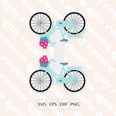 Summer Bicycle Keychain SVG