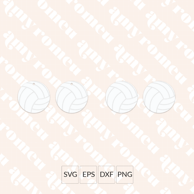 Volleyball Faux Leather Earrings SVG