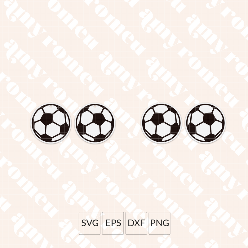 Soccer Ball Faux Leather Earrings SVG