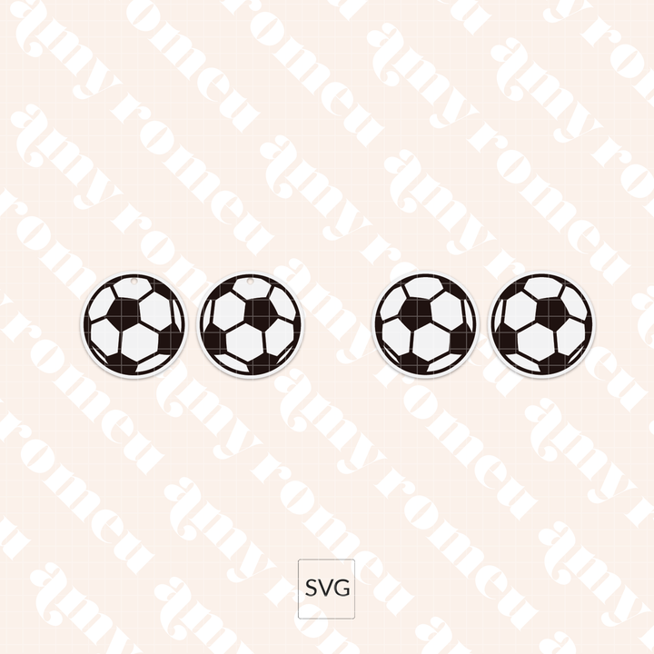 Faux Leather Soccer Earrings & Keychain SVG Bundle