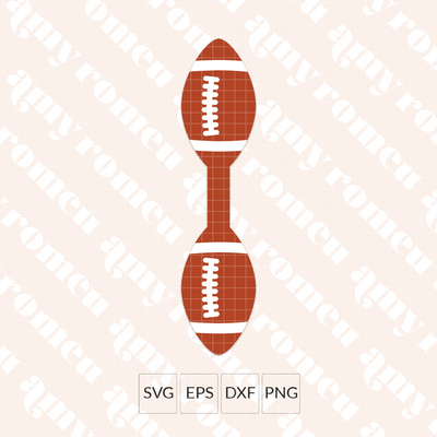 Football Faux Leather Key Chain SVG