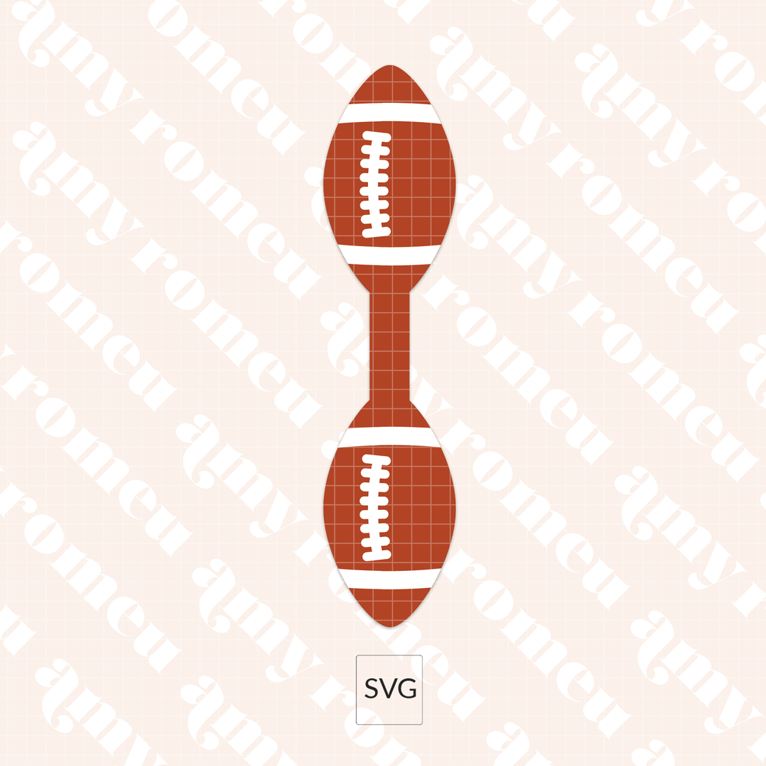 Faux Leather Football Earrings & Keychain SVG Bundle