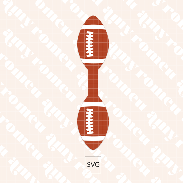 Faux Leather Football Earrings & Keychain SVG Bundle