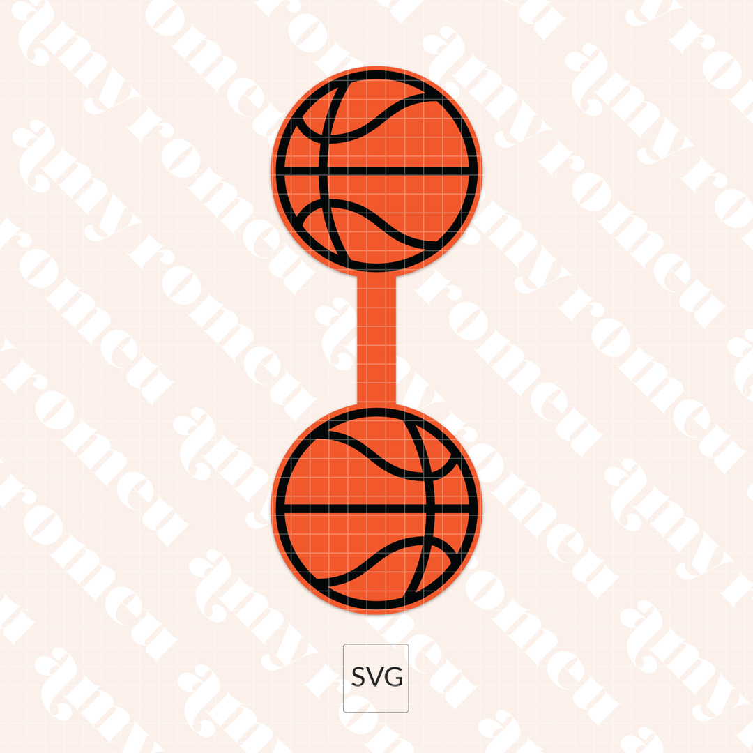 Faux Leather Basketball Earrings & Keychain SVG Bundle