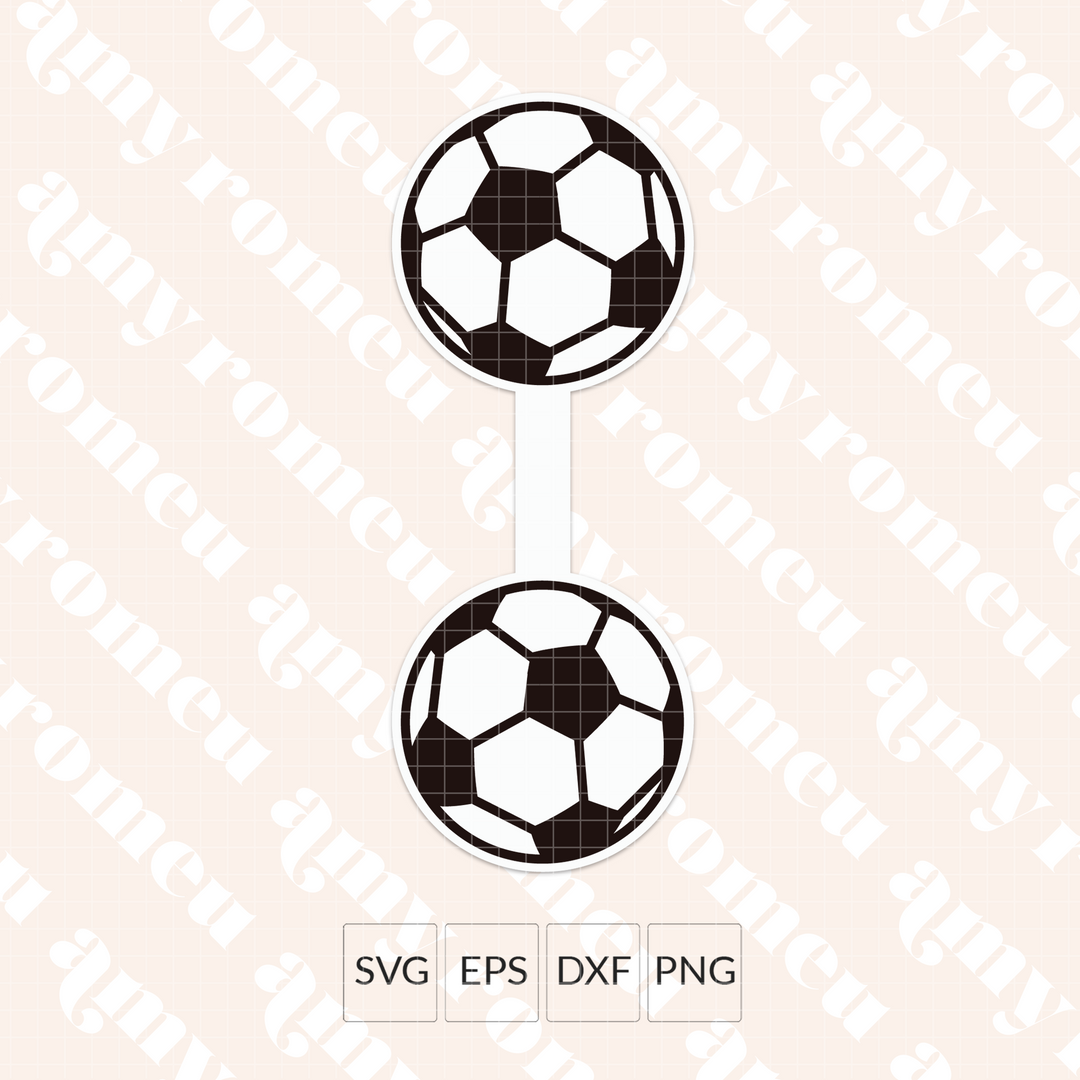 Soccer Ball Faux Leather Key Chain SVG