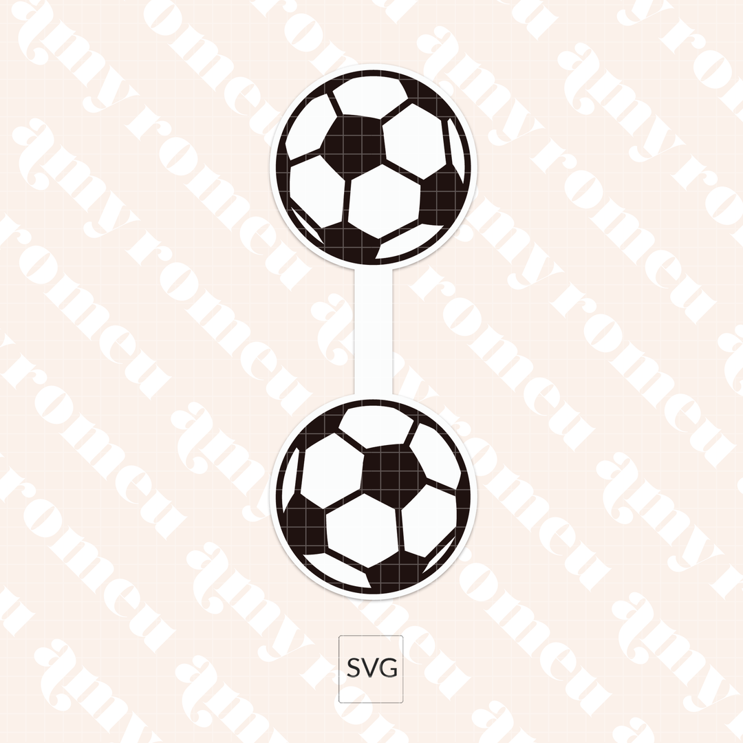 Faux Leather Soccer Earrings & Keychain SVG Bundle