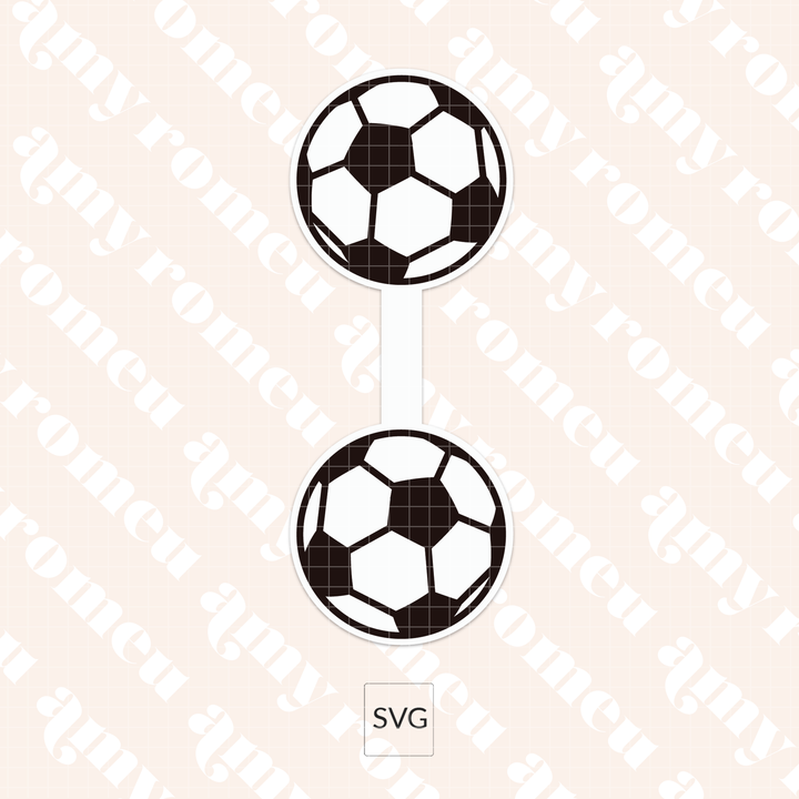 Faux Leather Soccer Earrings & Keychain SVG Bundle