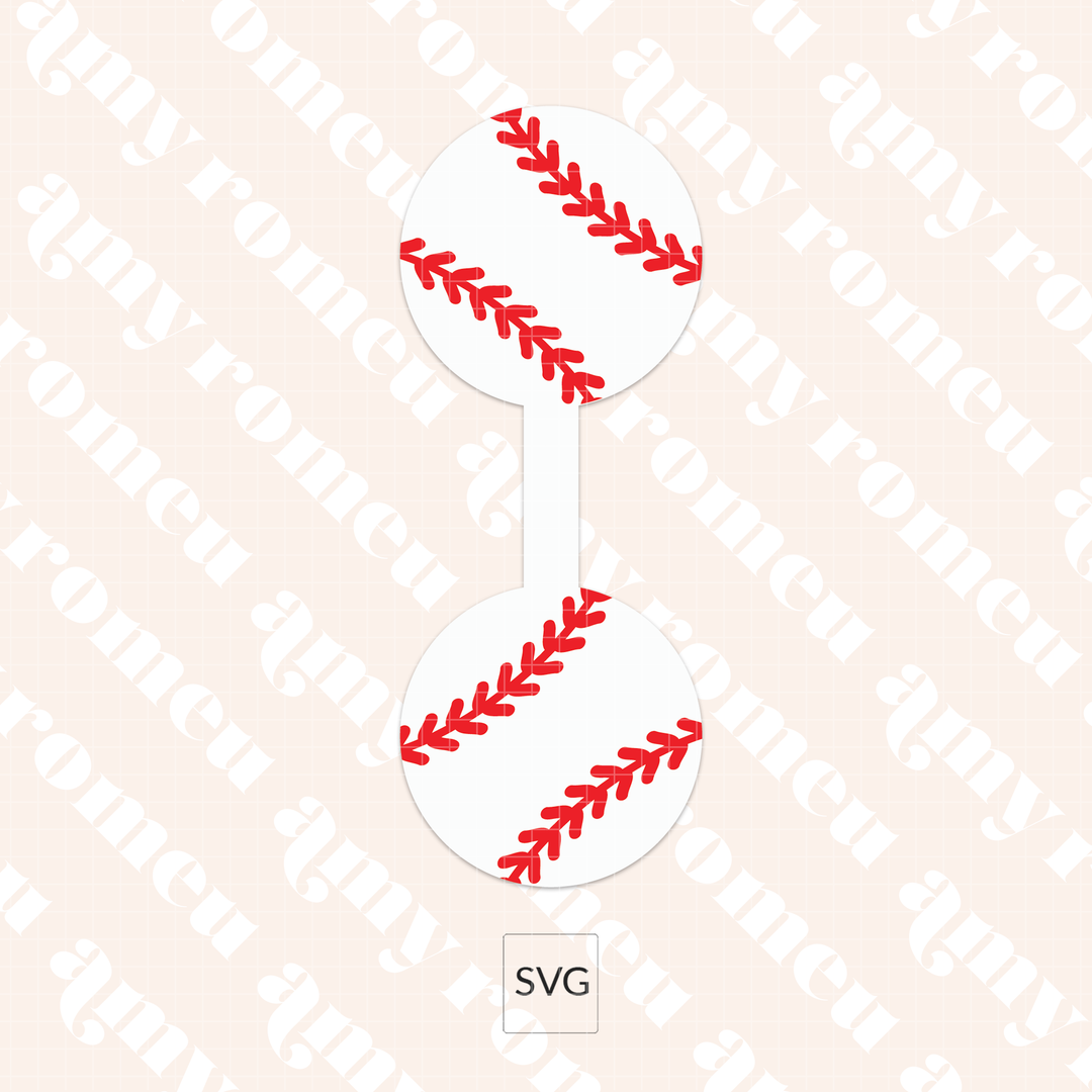 Faux Leather Baseball Earrings & Keychain SVG Bundle