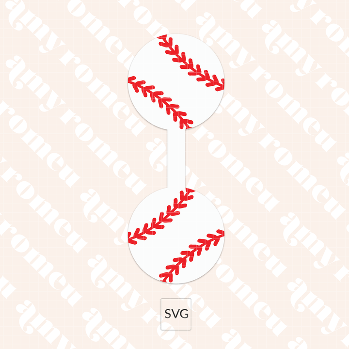 Faux Leather Baseball Earrings & Keychain SVG Bundle