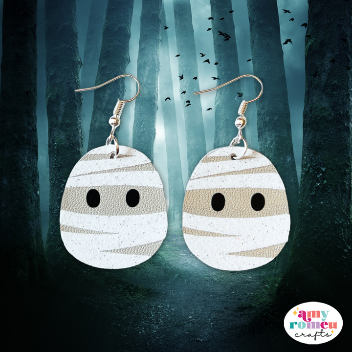 Faux Leather Mummy Earrings SVG