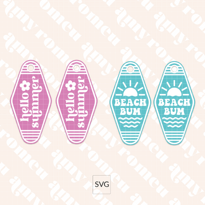 Summer Motel Keychain SVGs