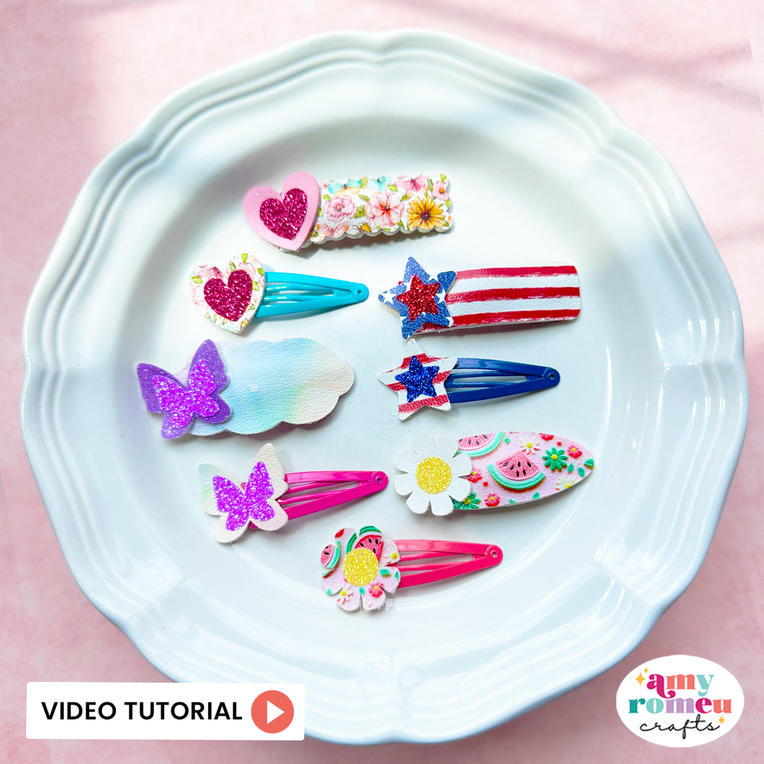Summer Hair Snap Clips SVGs