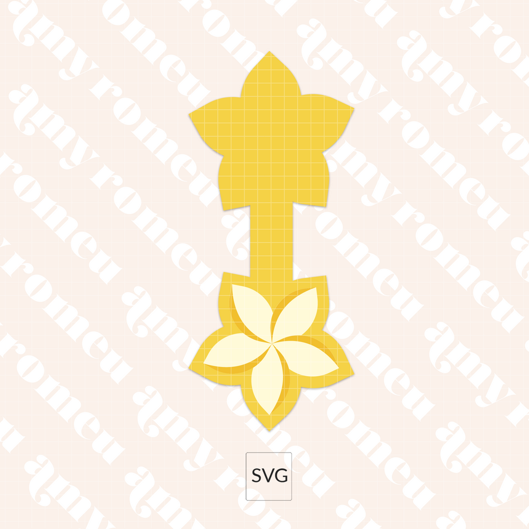 Plumeria Flower Purse Charm SVG