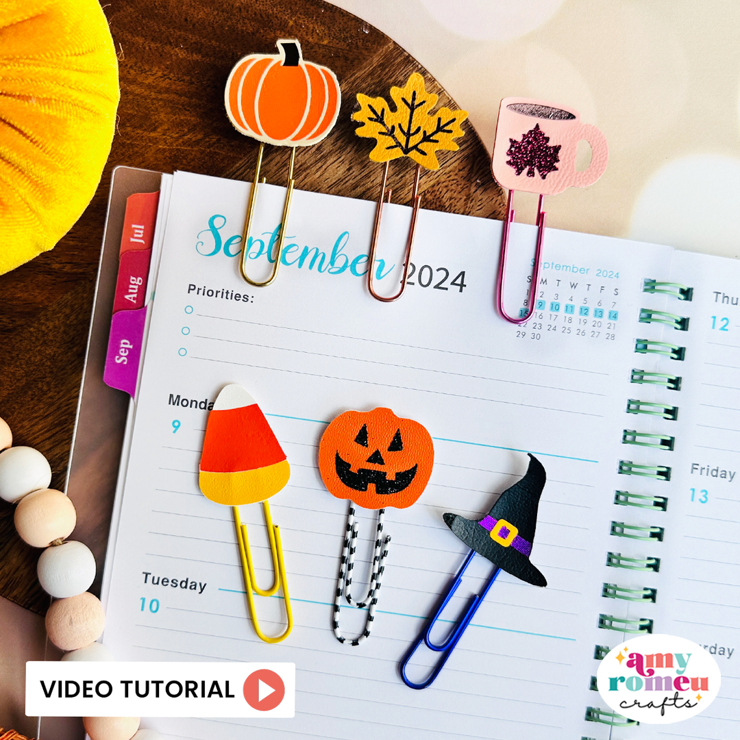 Set of 6 Fall & Halloween Planner Clip SVGs