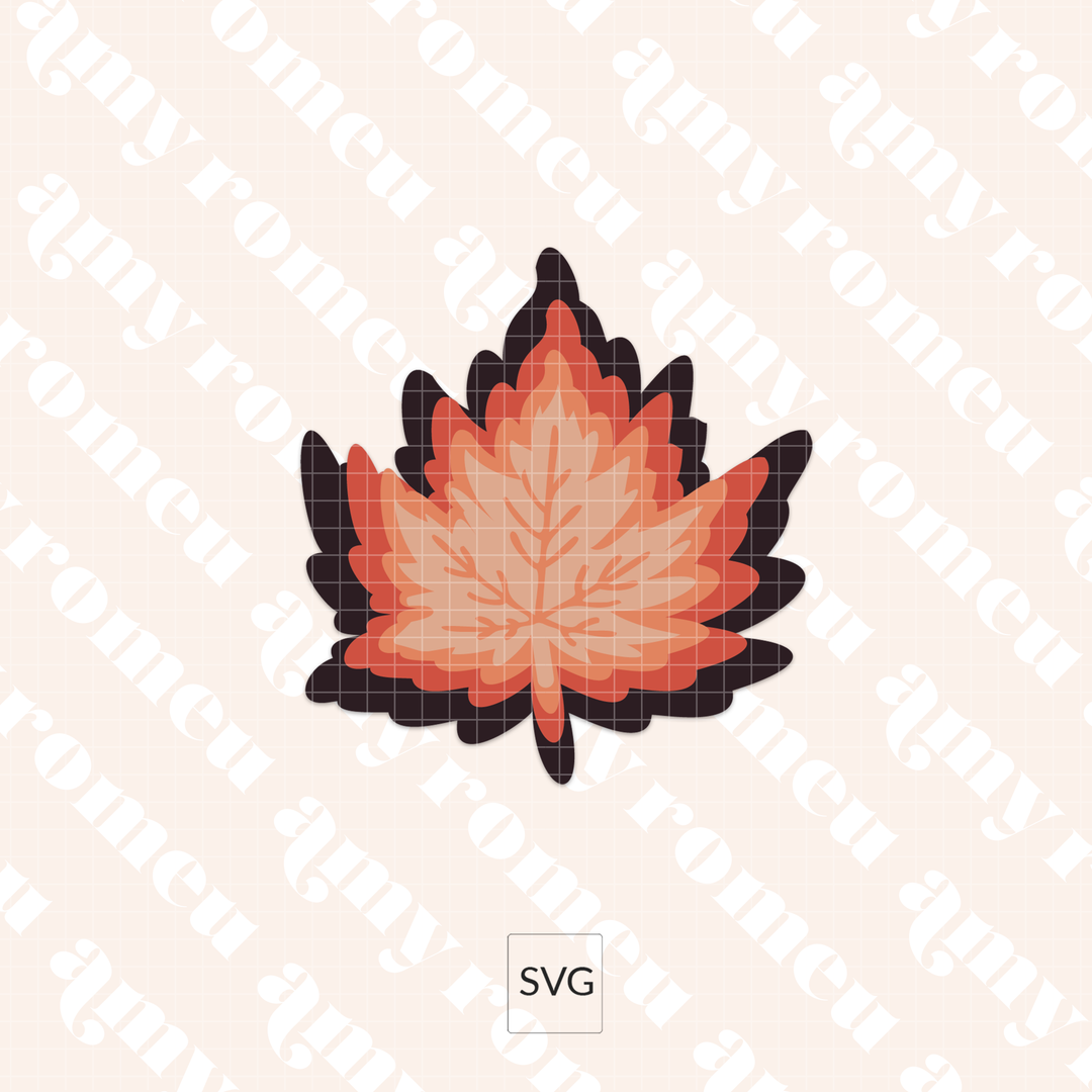 Fall Leaf Faux Leather Napkin Ring SVG