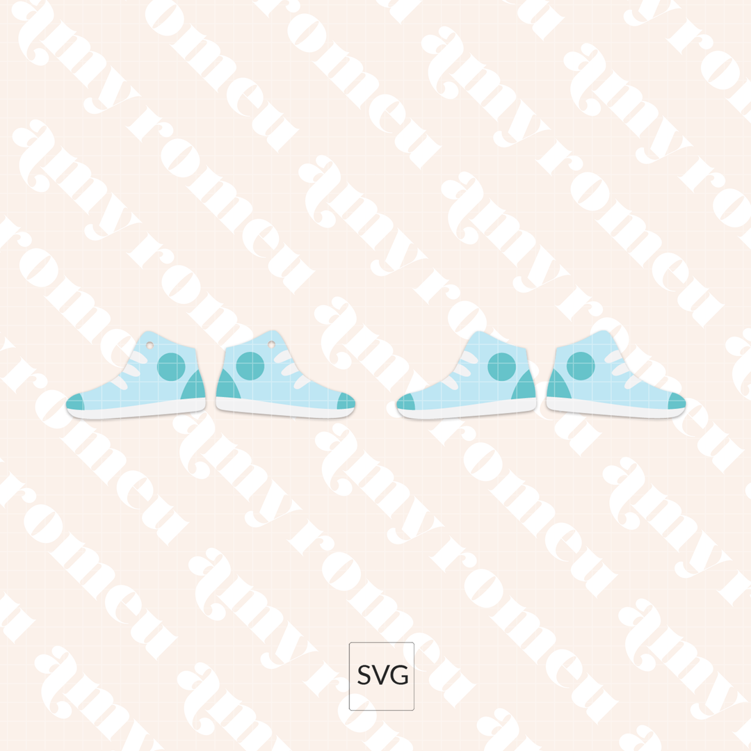 High Top Sneaker Earrings SVG