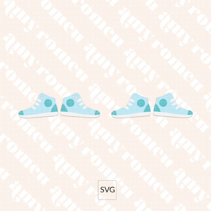 High Top Sneaker Earrings SVG