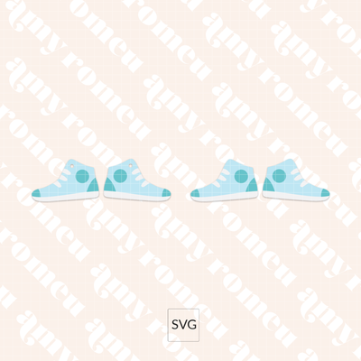 High Top Sneaker Earrings SVG