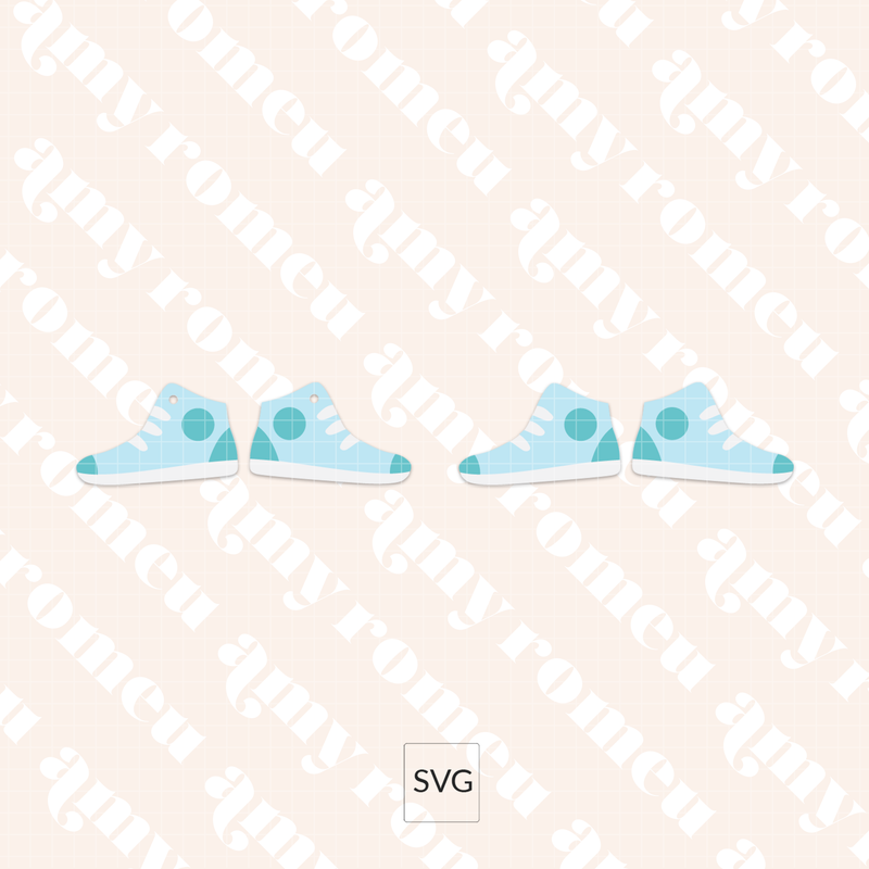 High Top Sneaker Earrings SVG