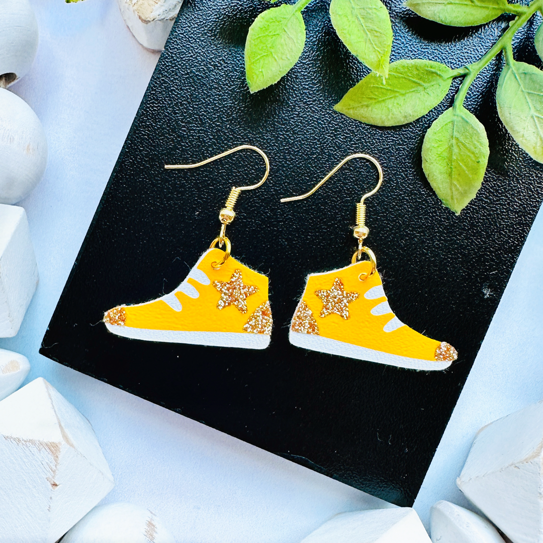 Star High Top Sneaker Earrings SVG