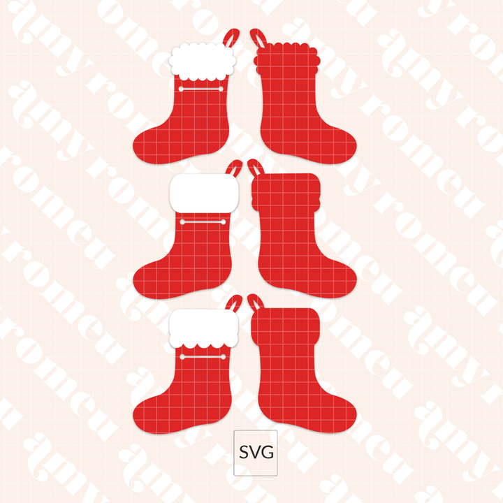 Set of 3 Stocking Gift Card Holders SVG & Video Tutorial