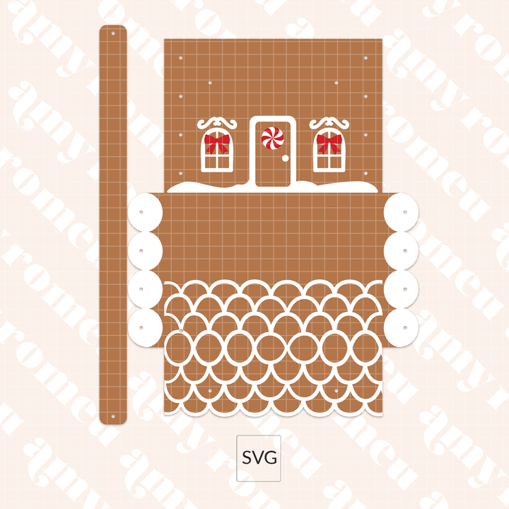 Faux Leather Gingerbread House Clutch Purse SVG & Video Tutorial