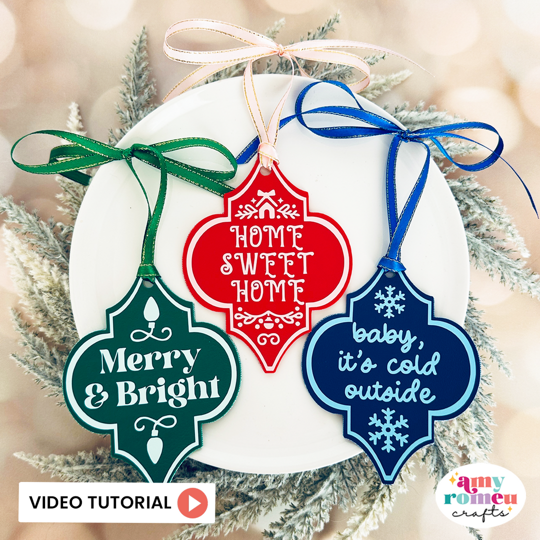 Set of 3 Arabesque Tile Ornaments SVG & Video Tutorial