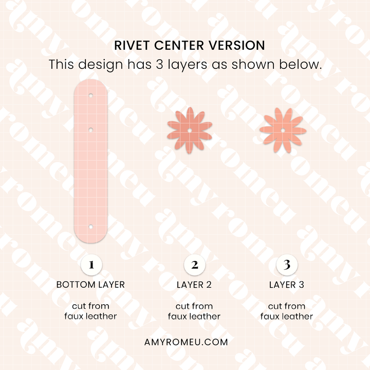 Faux Leather Flower Cord Keeper SVG & Written Tutorial