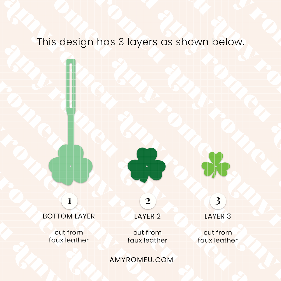 Faux Leather Shamrock Purse Charm SVG & Written Tutorial