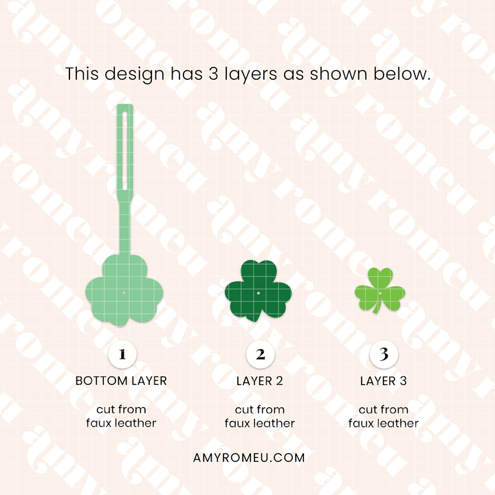Faux Leather Shamrock Purse Charm SVG & Written Tutorial