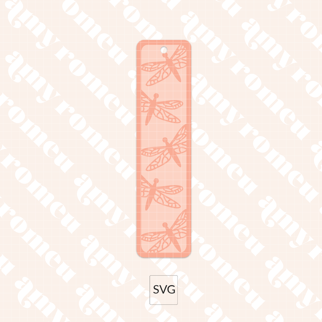 Faux Leather Dragonfly Bookmark SVG & Written Tutorial