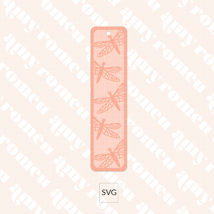 Faux Leather Dragonfly Bookmark SVG & Written Tutorial