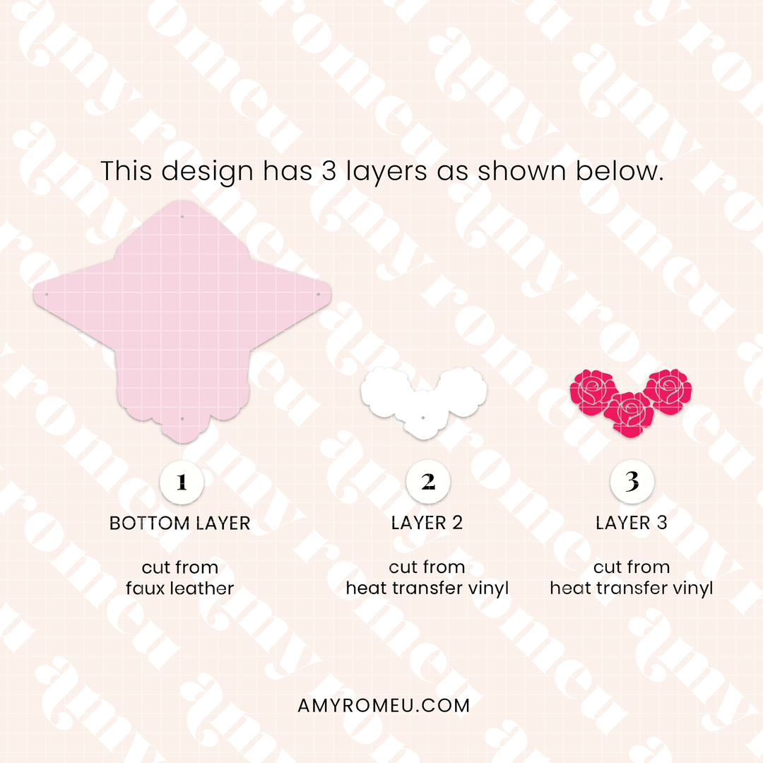 Rose Card Wallet SVG & Written Tutorial