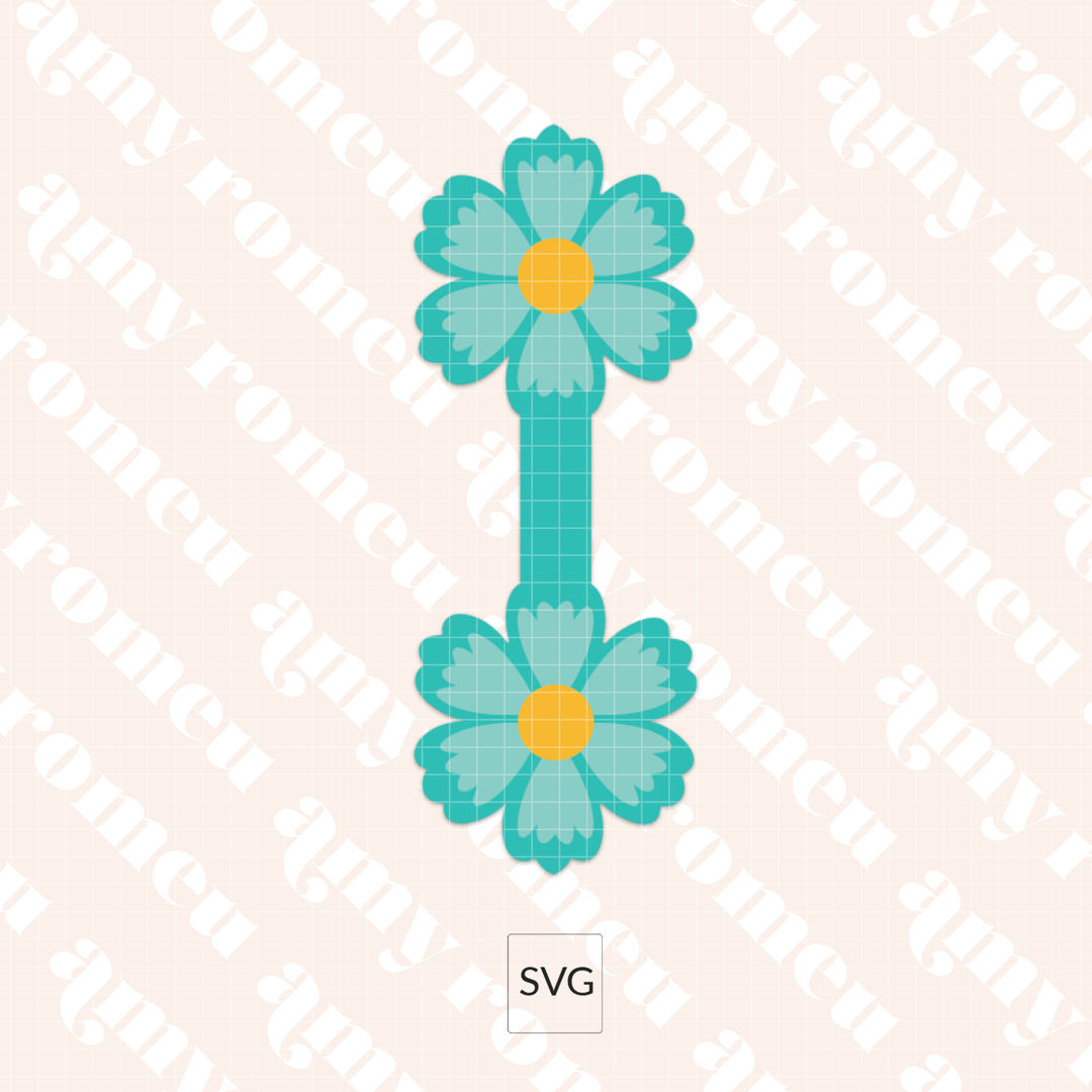 Faux Leather Mini Flower Keychain SVG & Written Tutorial