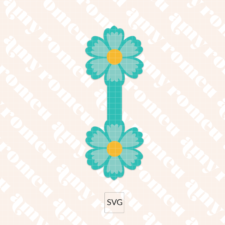 Faux Leather Mini Flower Keychain SVG & Written Tutorial
