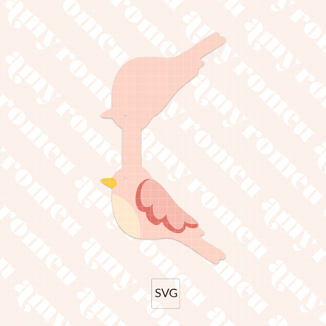 Faux Leather Patchwork Bird Charm SVG & Written Tutorial