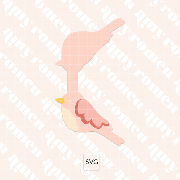 Faux Leather Patchwork Bird Charm SVG & Written Tutorial