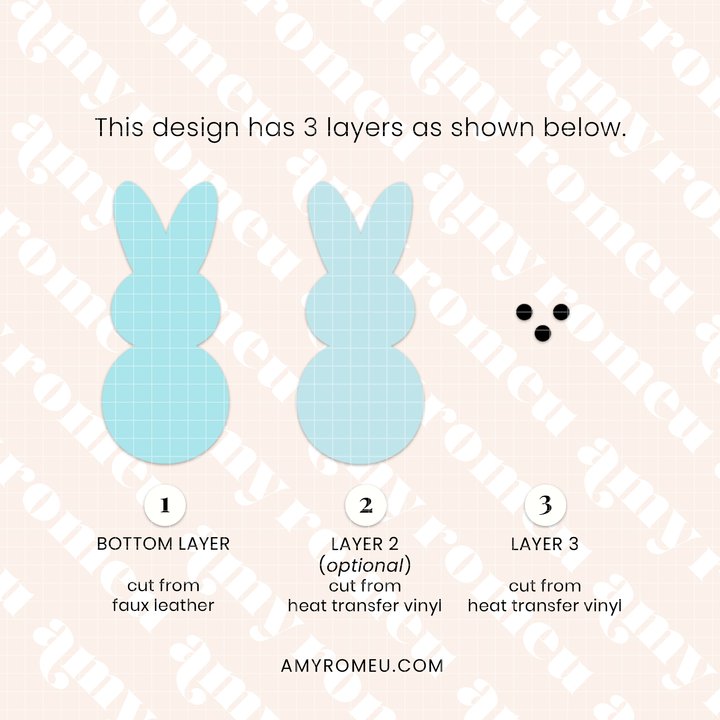 Faux Leather Sweet Bunny Magnetic Bookmarks SVG & Written Tutorial