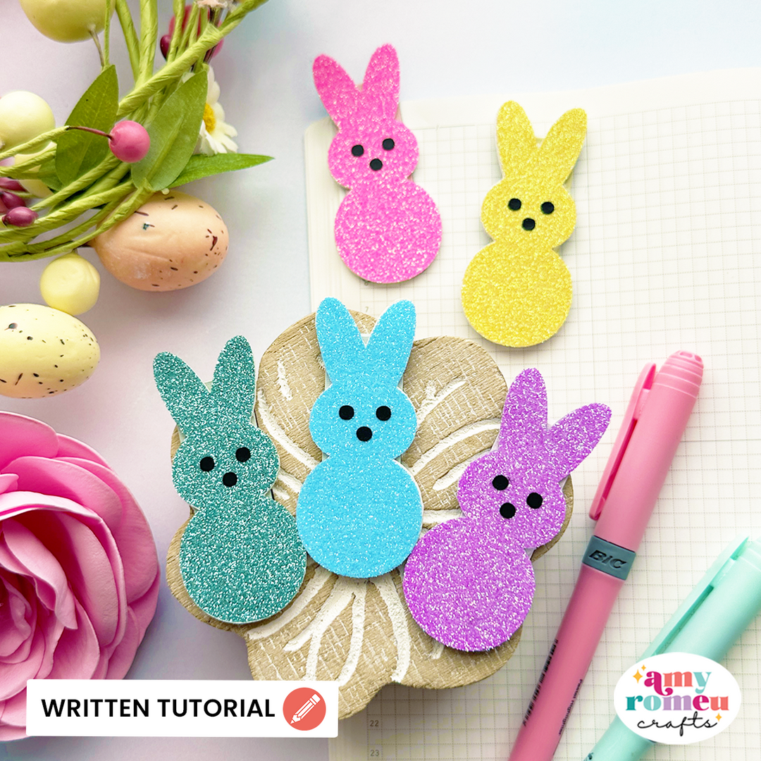 Faux Leather Sweet Bunny Magnetic Bookmarks SVG & Written Tutorial