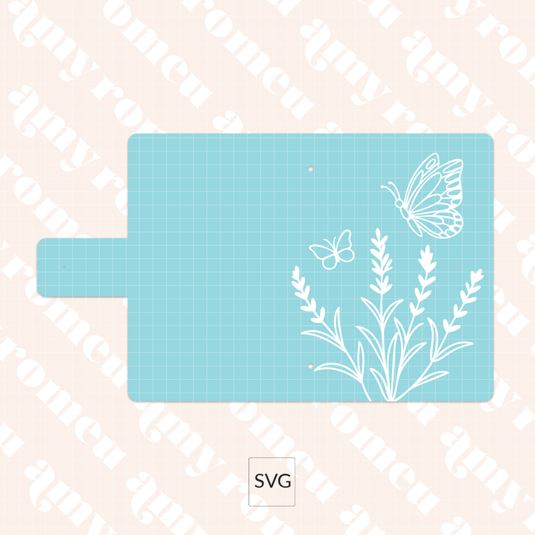 Butterfly Garden Faux Leather Notebook Cover SVG & Written Tutorial