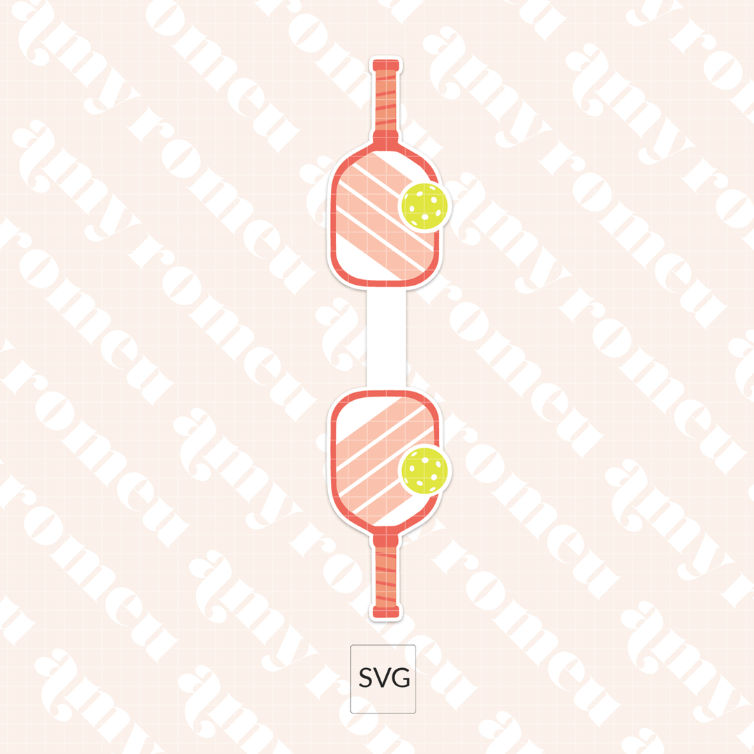 Faux Leather Pickleball Keychain SVG & Video Tutorial