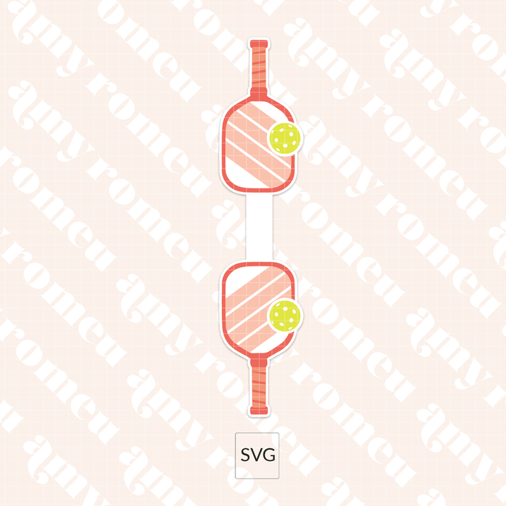 Faux Leather Pickleball Keychain SVG & Video Tutorial